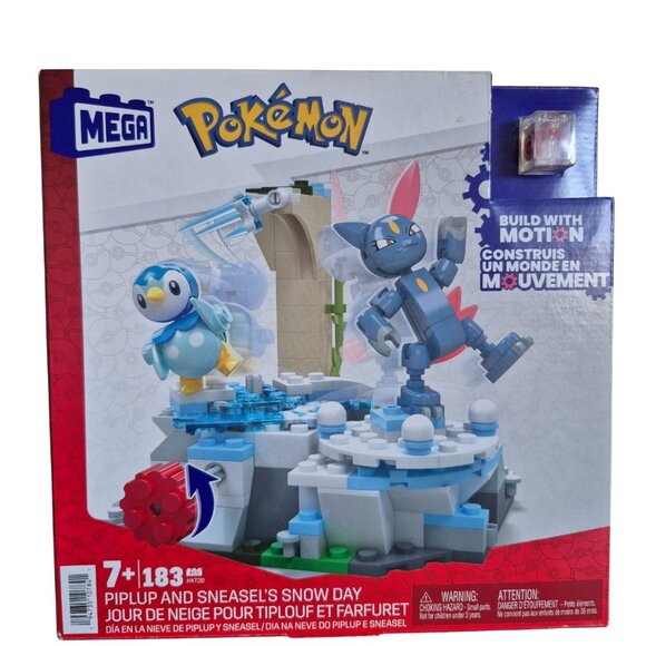 Mega Pokémon Piplup & Sneasel Snow Day Building Set – 183 Pieces | New - Picture 1 of 5